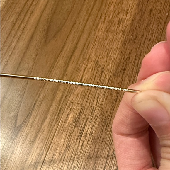 Ray-Ban Gold and Brown Aviator Sunglasses - Picture 3 of 4